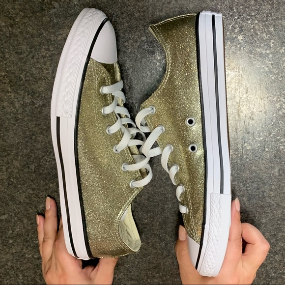Converse Shoes - Converse Yellow Gold Glitter Patent Shiny VGK New